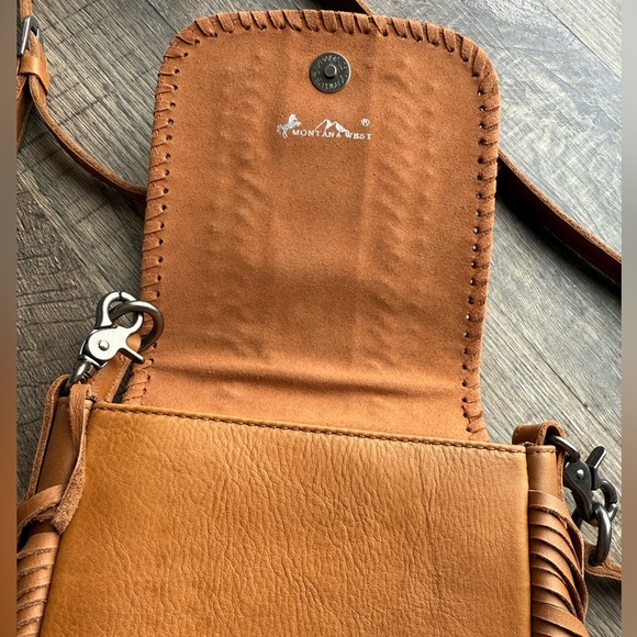 Montana West Cowhide & Fringe Crossbody Bag - Picture 2 of 5